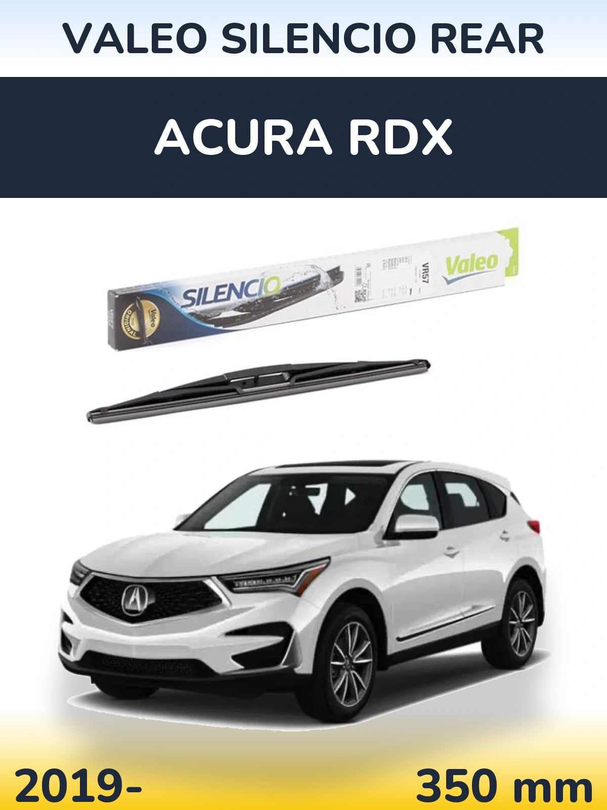 Rear wiper blade Valeo Silencio Rear 345 mm for Acura RDX 2019-2026