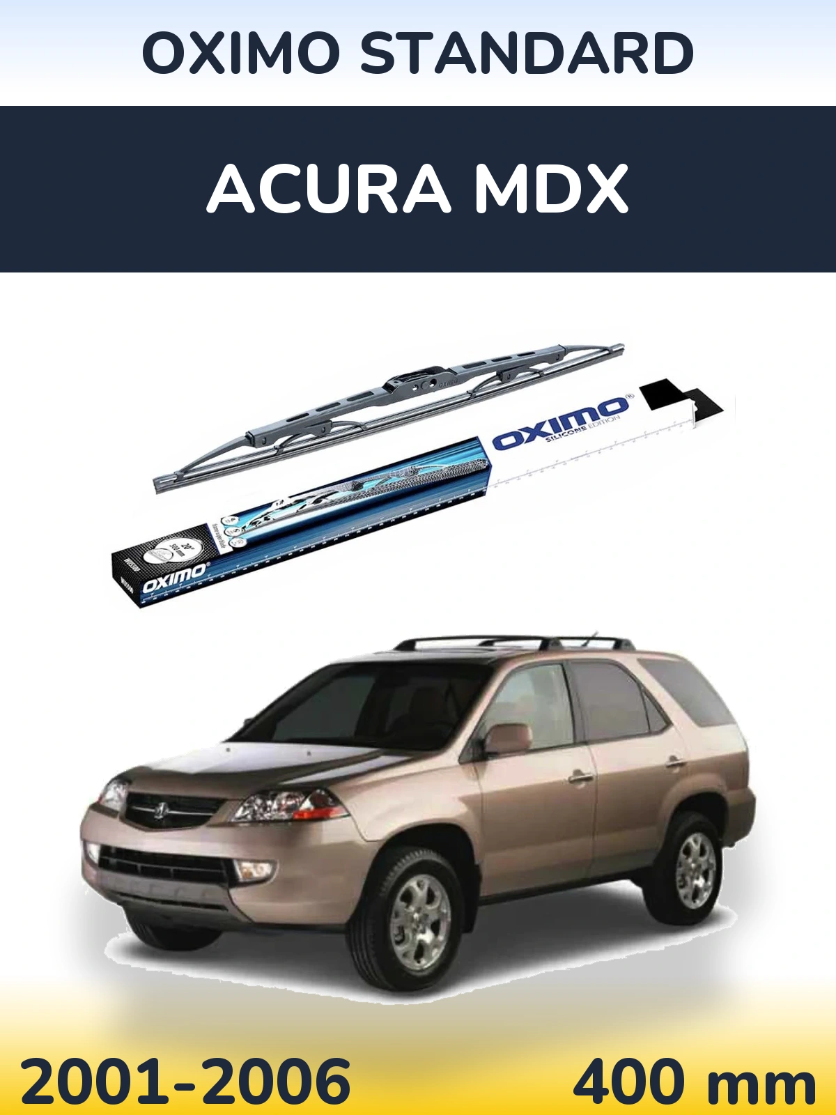 Rear wiper blade Oximo Standard 400 mm for Acura MDX 2001-2006