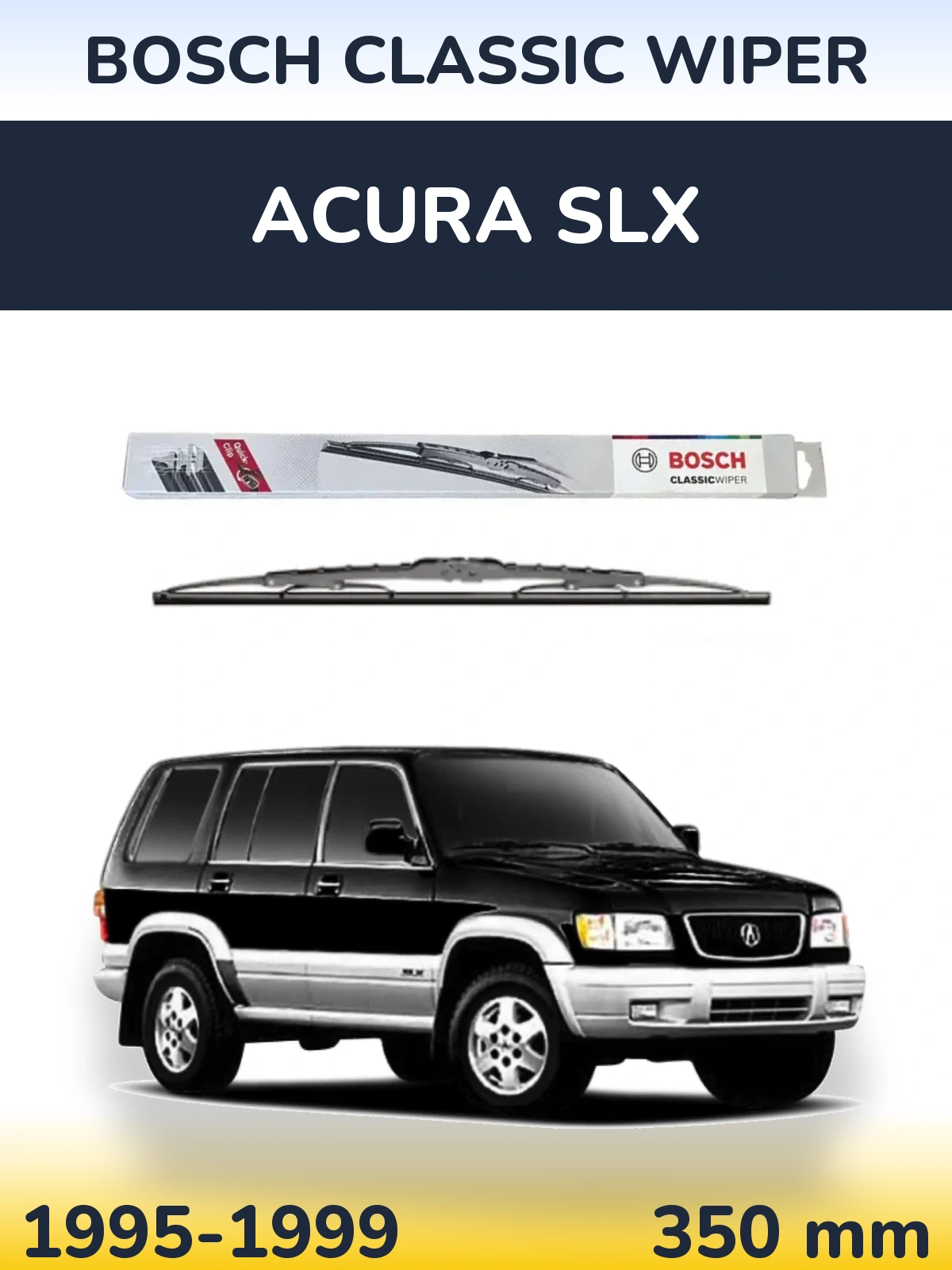 Rear wiper blade BOSCH Classic Wiper 340 mm for Acura SLX 1995-1999