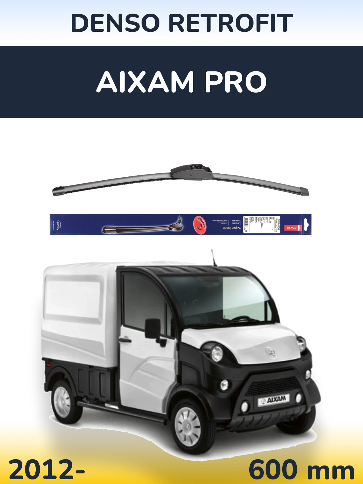 Передня щітка Denso Retrofit 600 мм для Aixam PRO 2012-2026