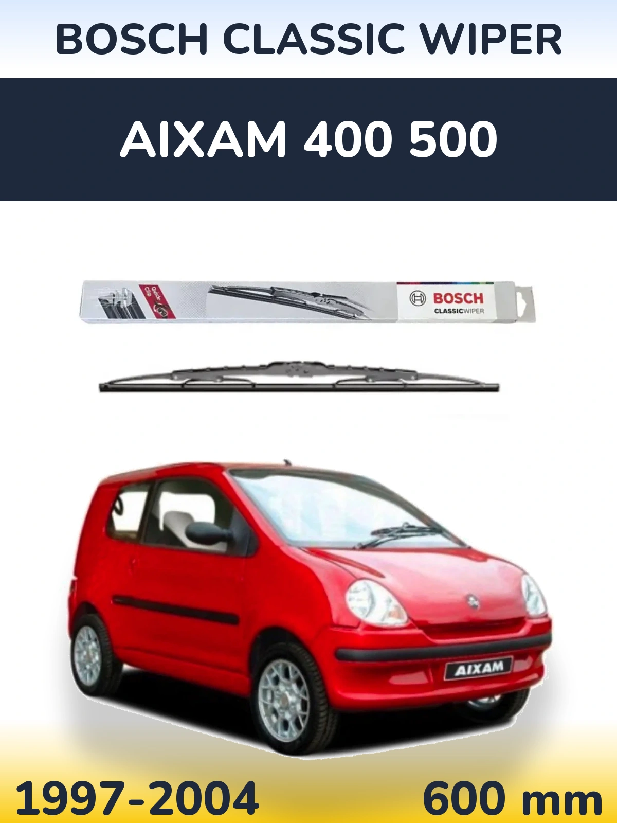 Передний дворник BOSCH Classic Wiper 600 мм для Aixam 400 500 1997-2004