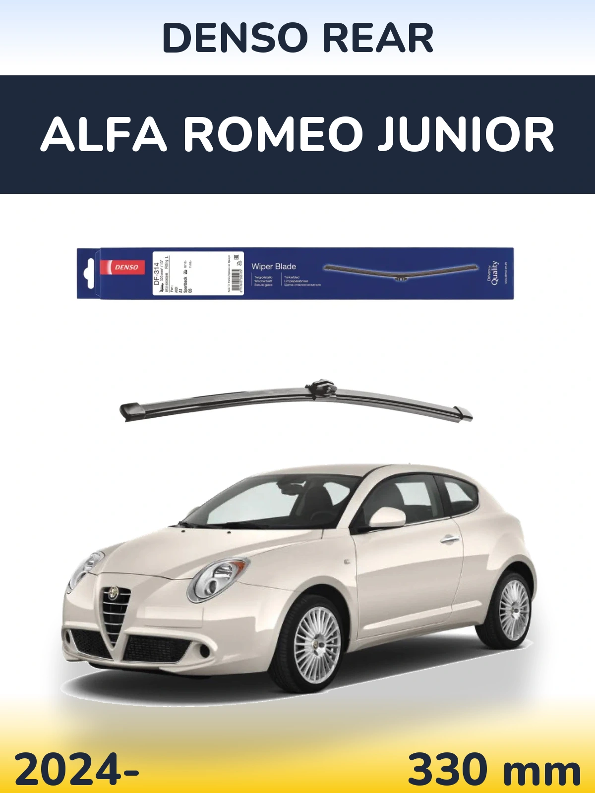 Rear wiper blade Denso Rear 320 mm for Alfa Romeo Junior 2024-2026