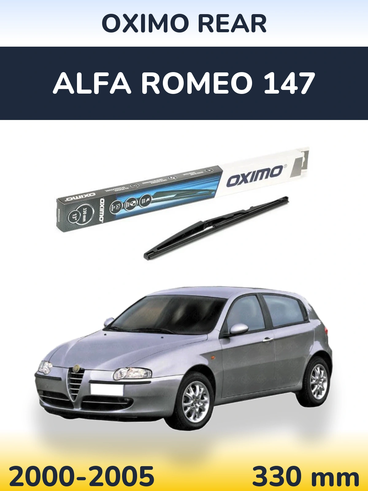 Задний дворник Oximo Rear 330 мм для Alfa Romeo 147 2000-2005