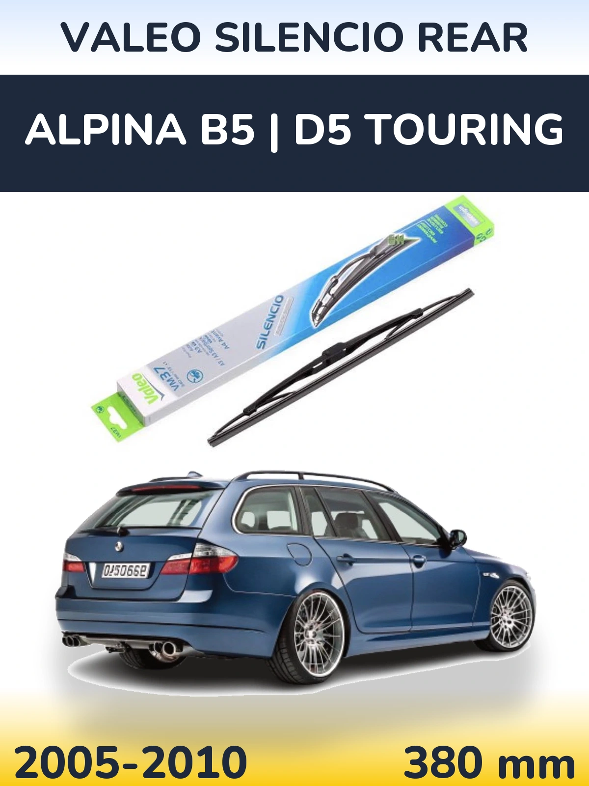 Rear wiper blade Valeo Silencio Rear 340 mm for Alpina B5 | D5 Touring 2005-2010