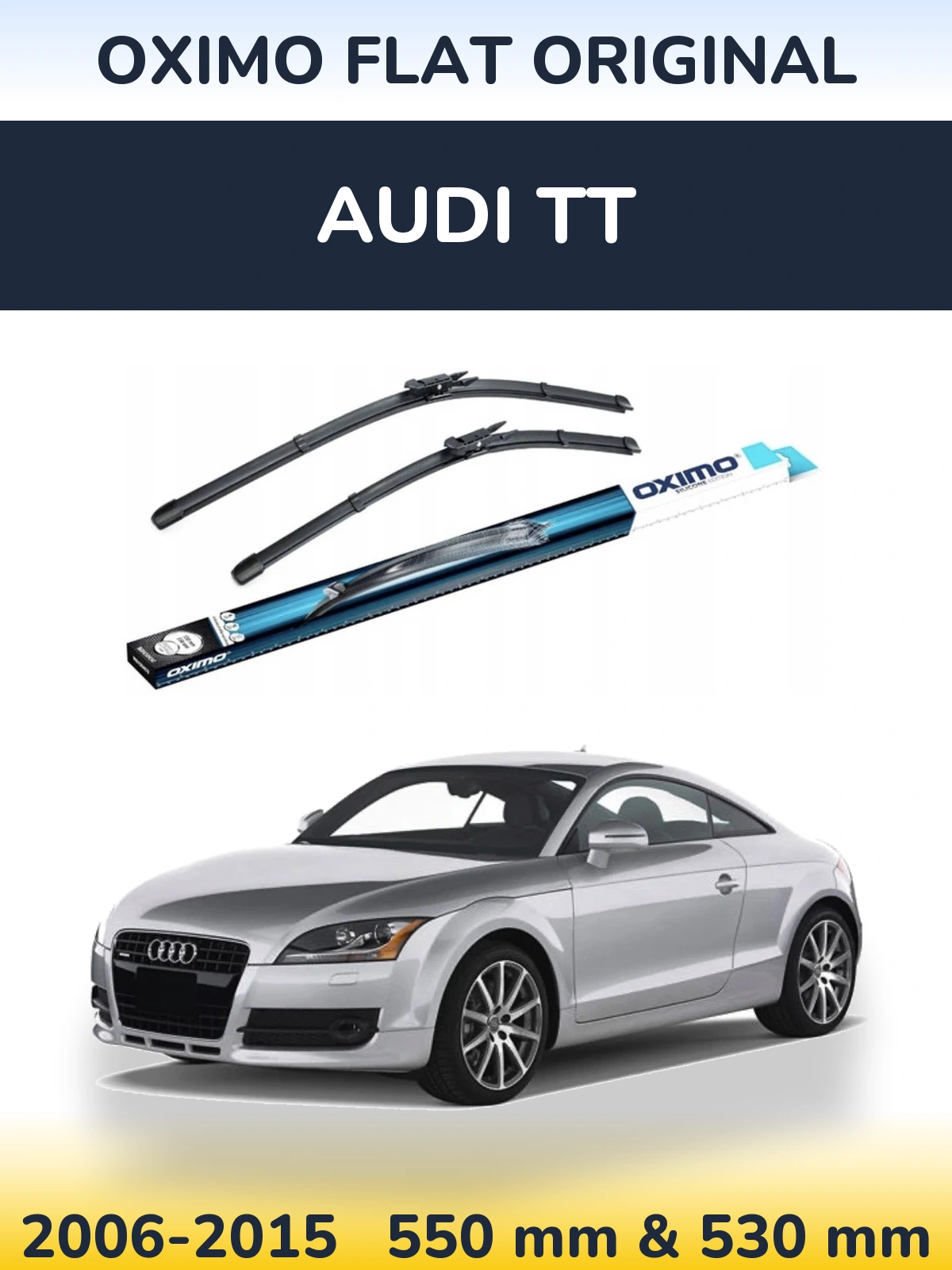 Комплект передних дворников Oximo Flat Original 550 & 530 мм для Audi TT 2006-2015