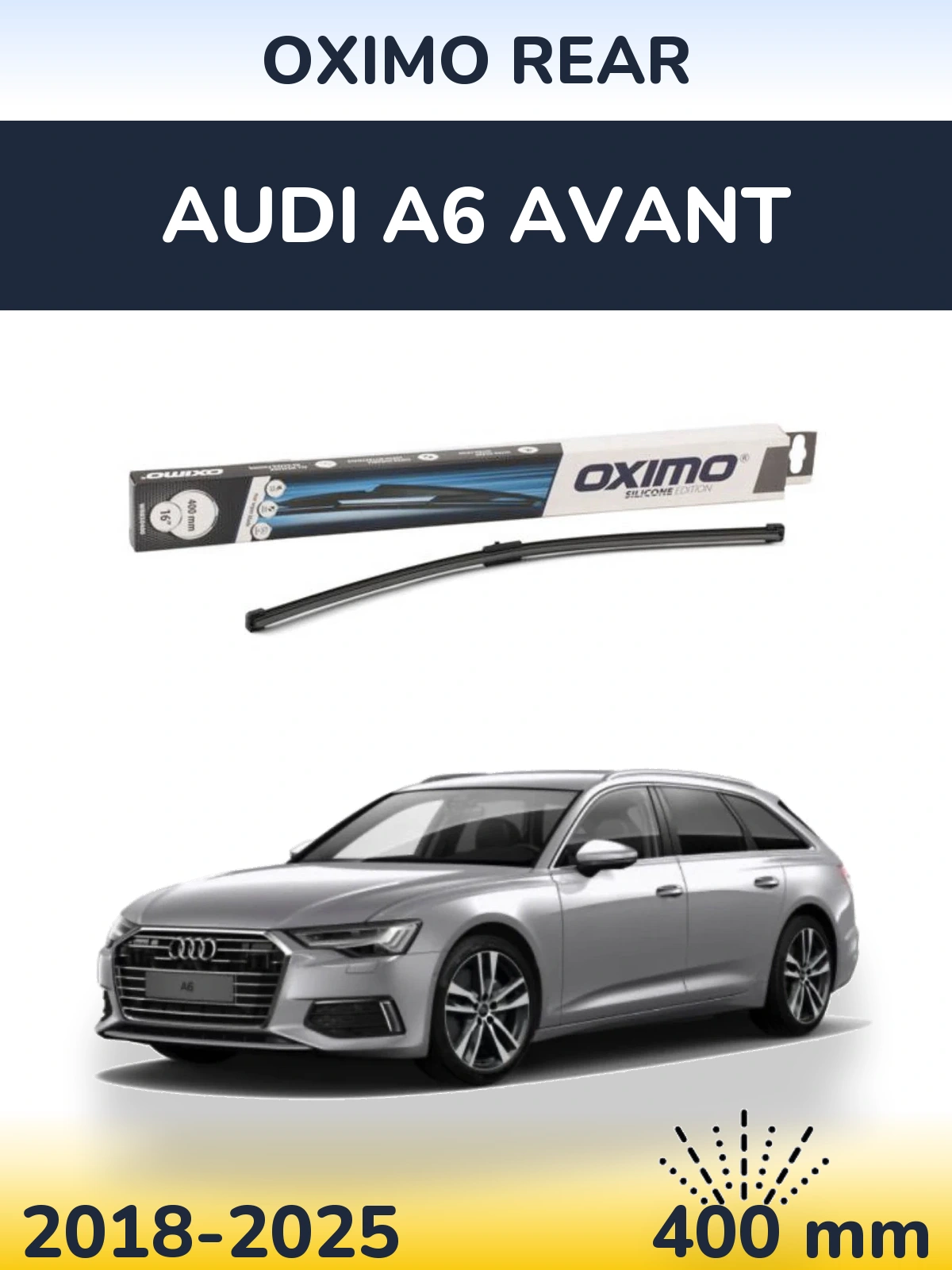 Rear wiper blade Oximo Rear 400 mm for Audi A6 Avant 2018-2025