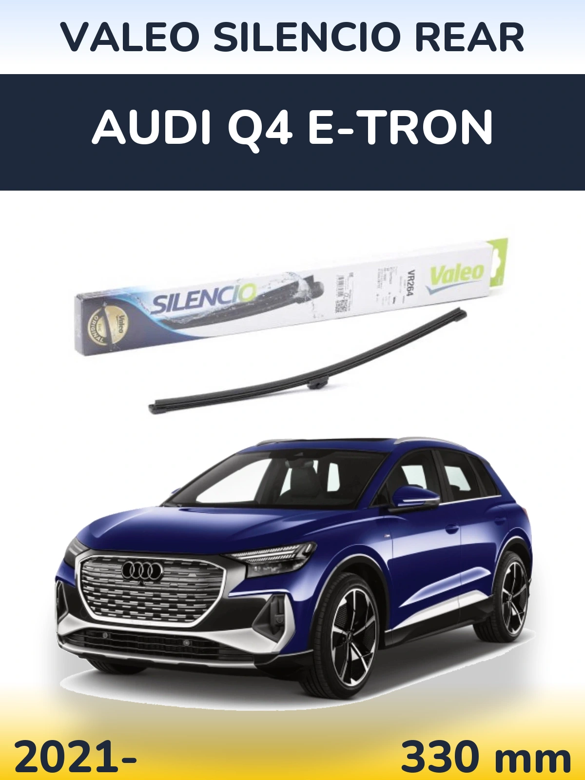 Rear wiper blade Valeo Silencio Rear 320 mm for Audi Q4 e-tron 2021-2026