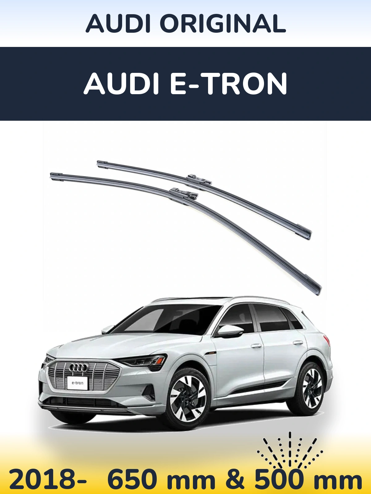 Комплект передніх щіток Audi OEM Audi Original 650 & 500 мм для Audi e-tron 2018-2026