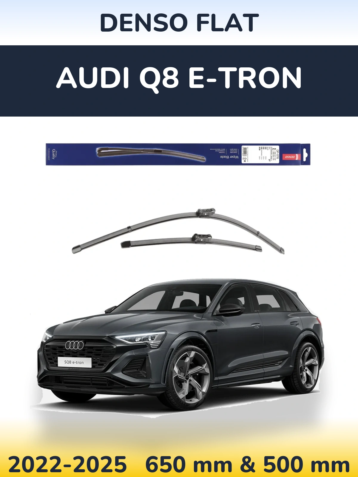 Комплект передних дворников Denso Flat 630 & 500 мм для Audi Q8 e-tron 2022-2025