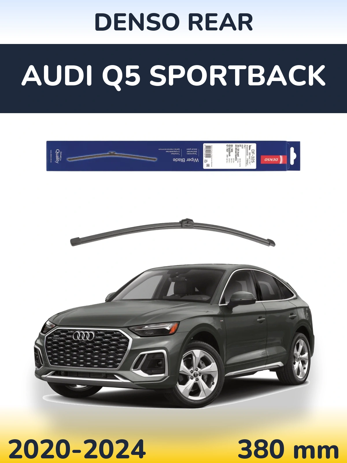Rear wiper blade Denso Rear 380 mm for Audi Q5 Sportback 2020-2024