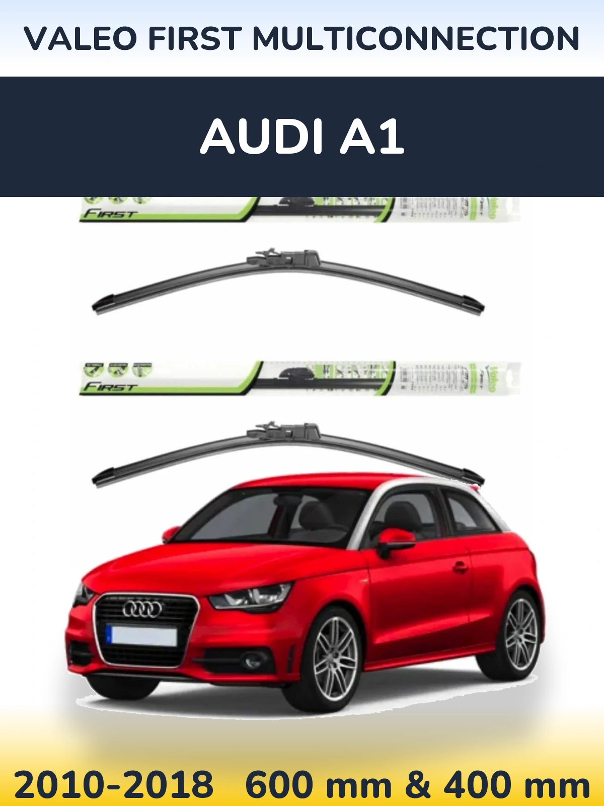 Комплект передних дворников Valeo First MultiConnection 600 & 400 мм для Audi A1 2010-2018