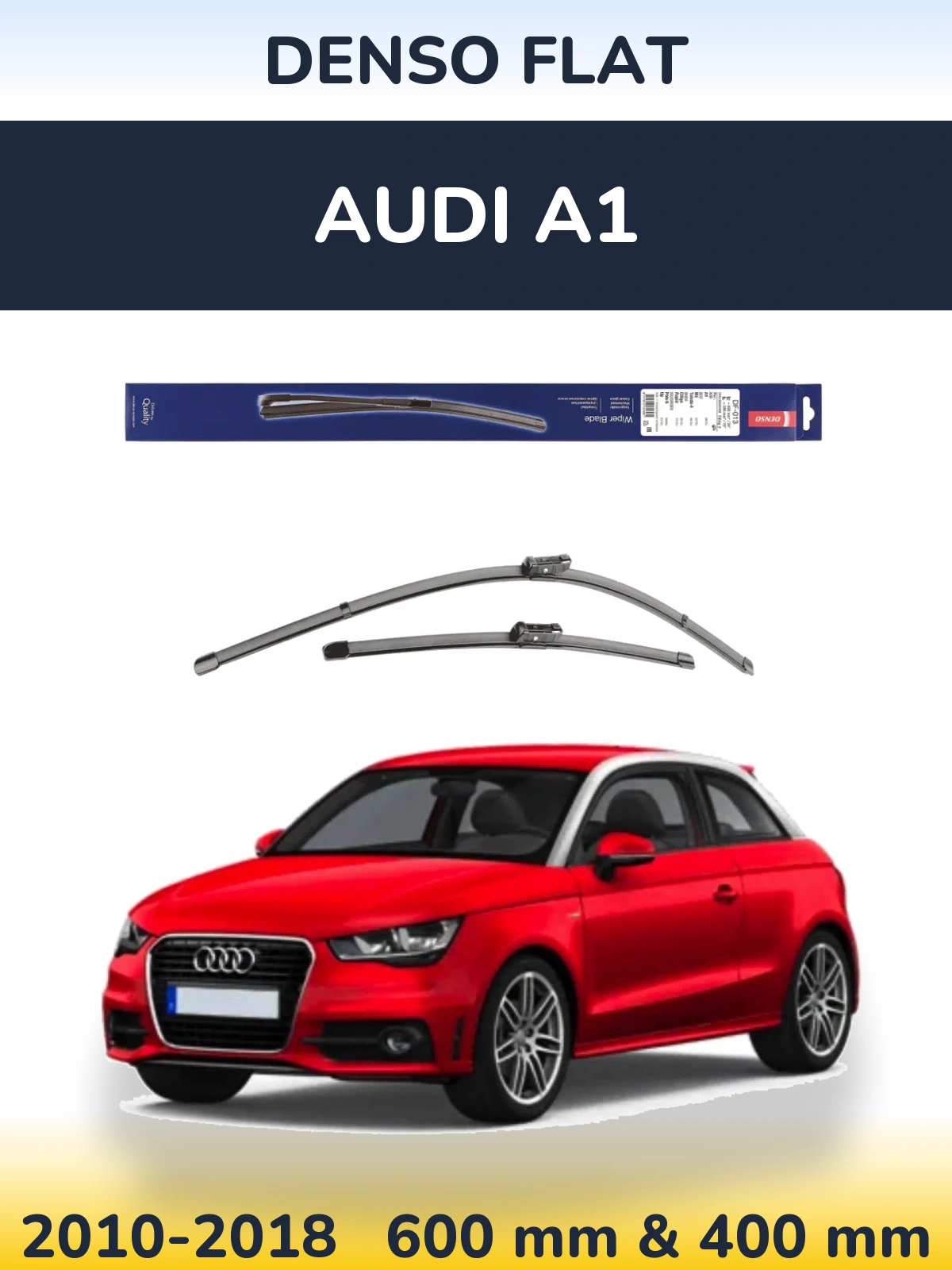 Комплект передних дворников Denso Flat 600 & 380 мм для Audi A1 2010-2018