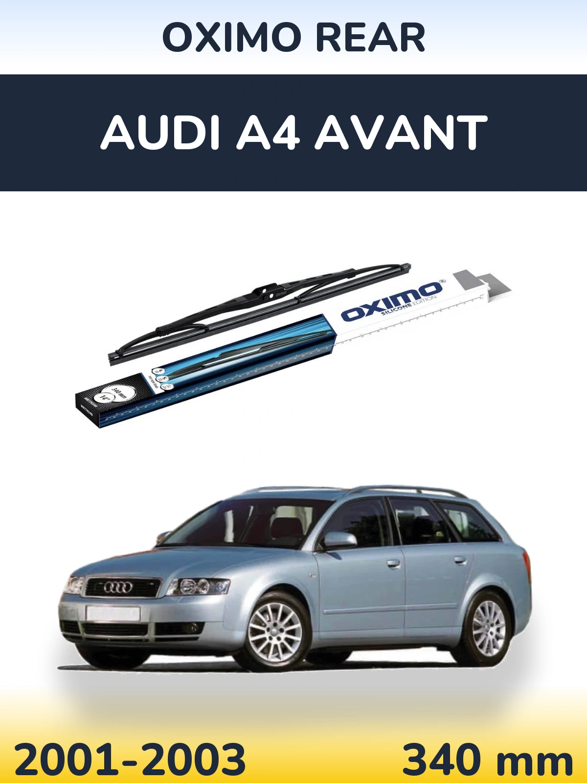 Rear wiper blade Oximo Rear 340 mm for Audi A4 Avant 2001-2003