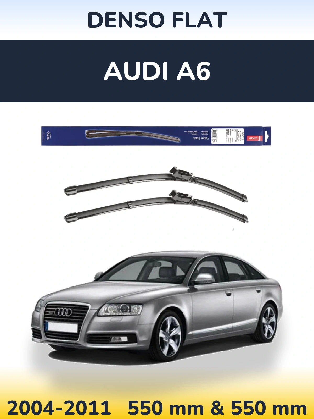 Комплект передних дворников Denso Flat 550 & 550 мм для Audi A6 2004-2011