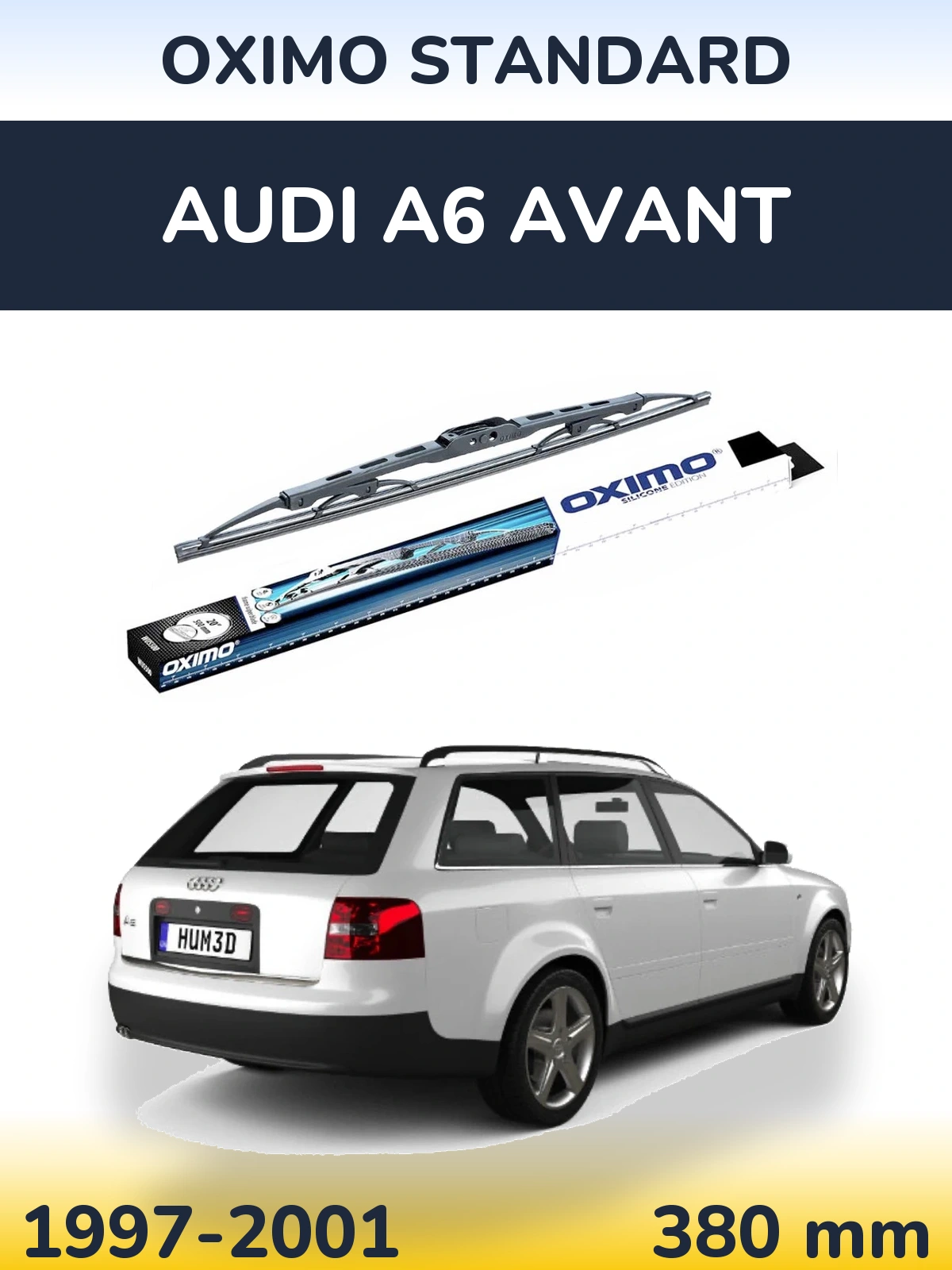 Rear wiper blade Oximo Standard 375 mm for Audi A6 Avant 1997-2001