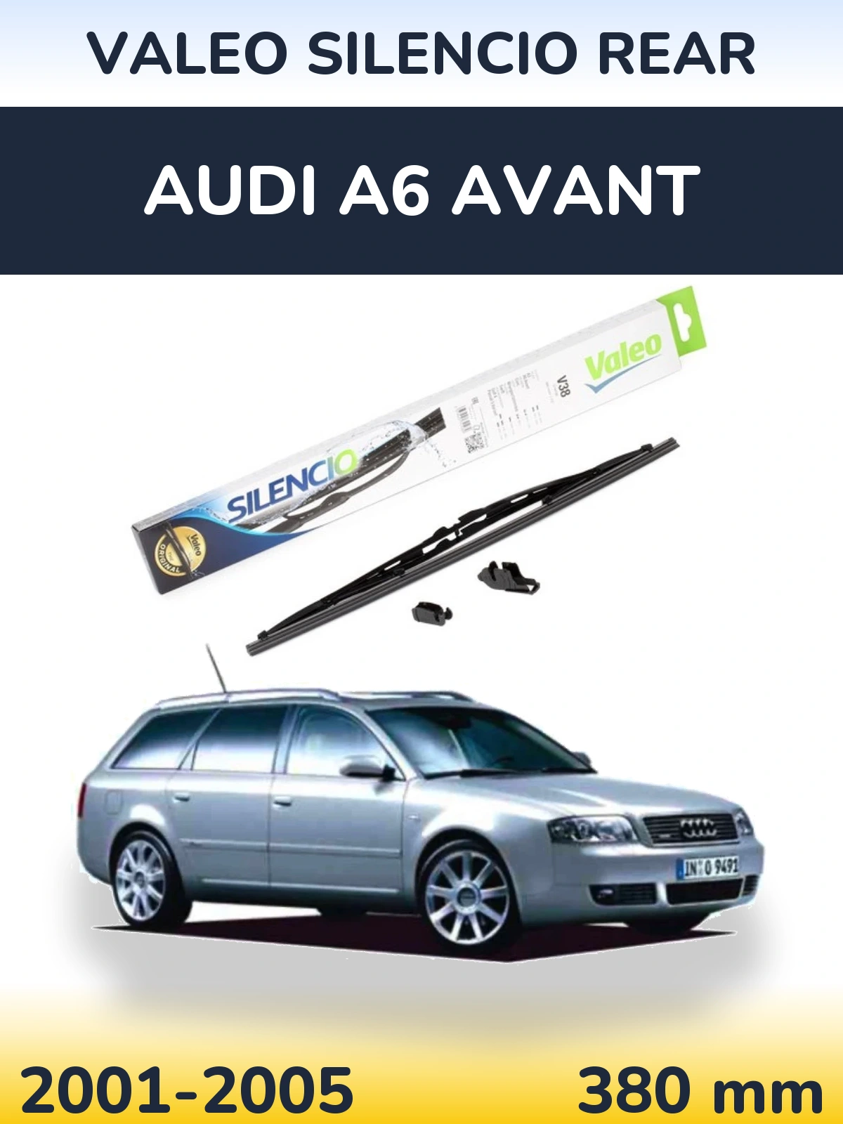 Задний дворник Valeo Silencio Rear 380 мм для Audi A6 Avant 2001-2005