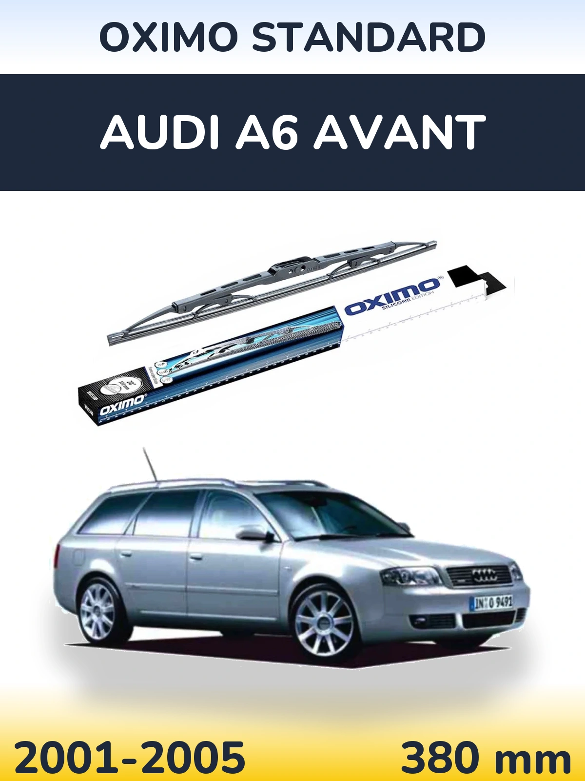 Задня щітка Oximo Standard 375 мм для Audi A6 Avant 2001-2005