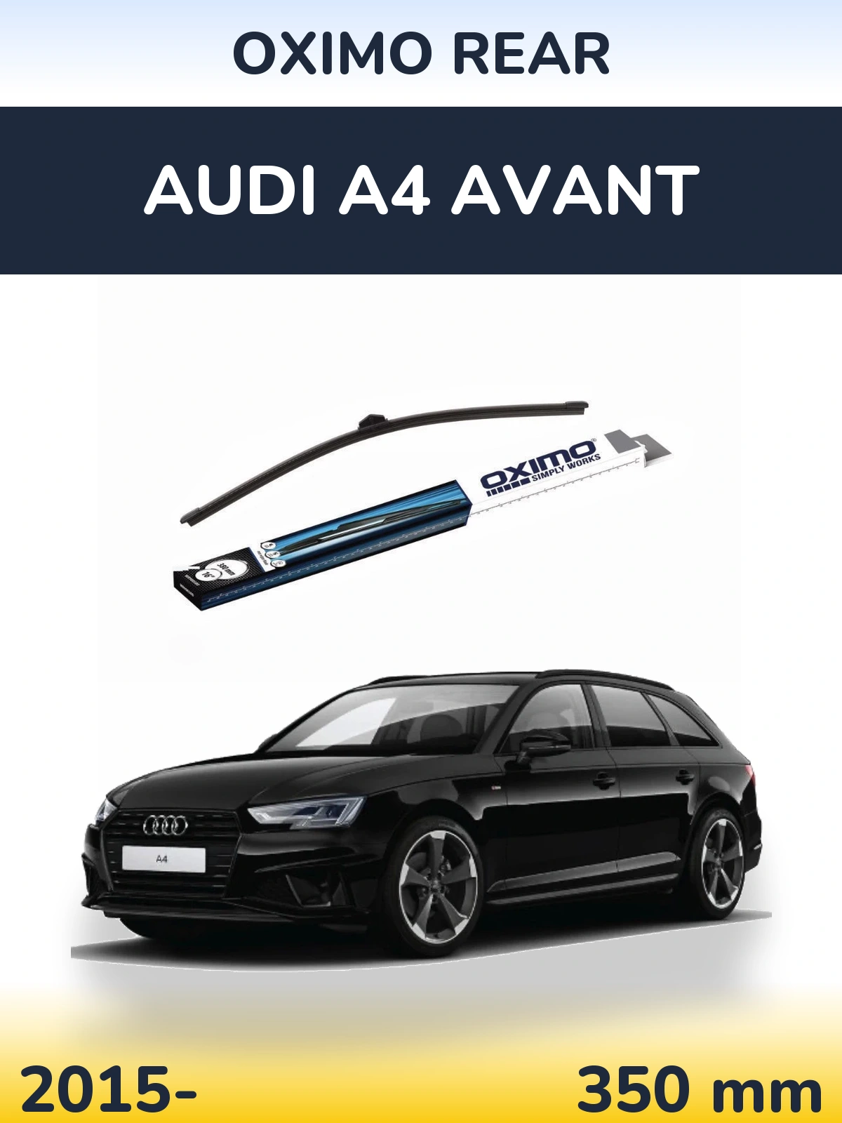 Rear wiper blade Oximo Rear 380 mm for Audi A4 Avant 2015-2026
