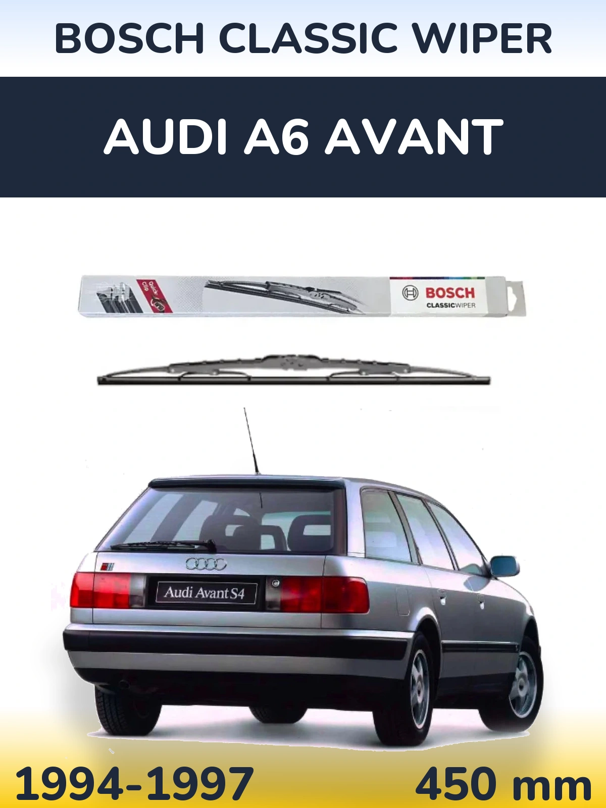 Задний дворник BOSCH Classic Wiper 450 мм для Audi A6 Avant 1994-1997