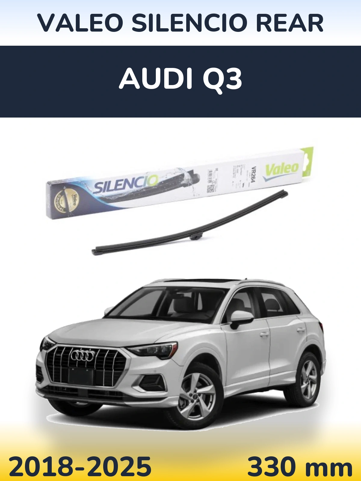 Rear wiper blade Valeo Silencio Rear 320 mm for Audi Q3 2018-2025