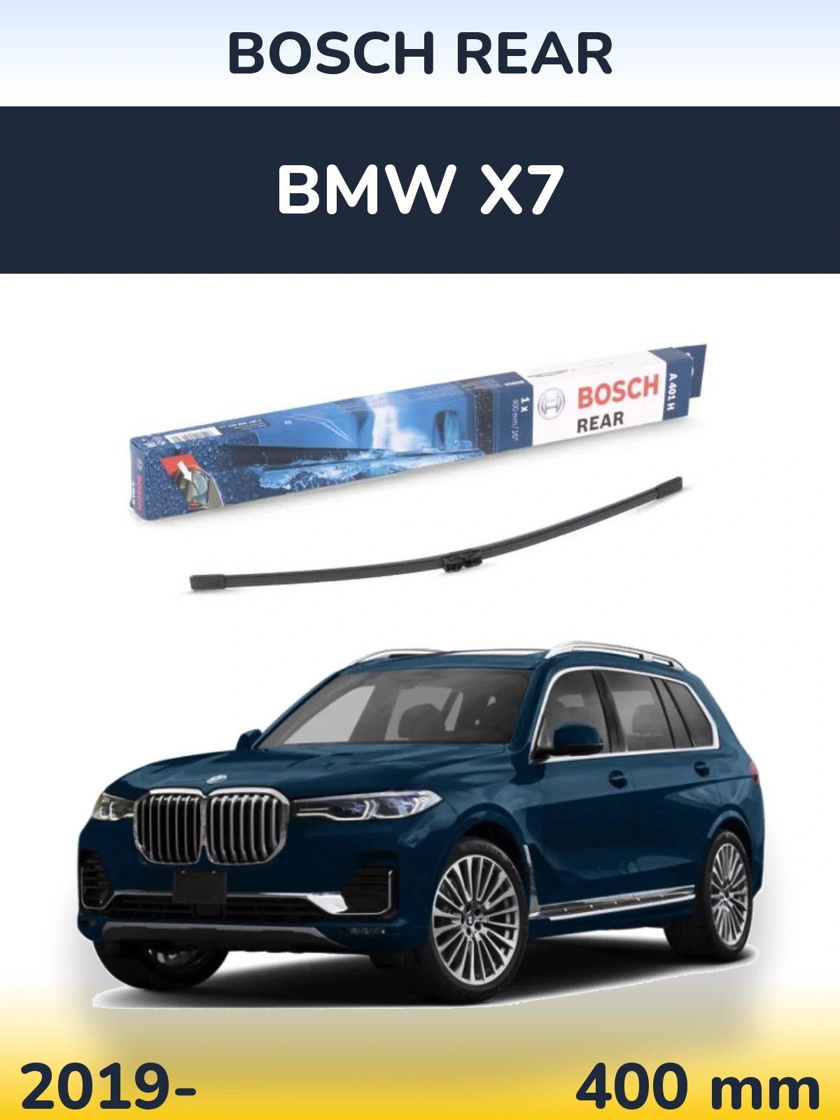 Rear wiper blade BOSCH Rear 400 mm for BMW X7 2019-2026