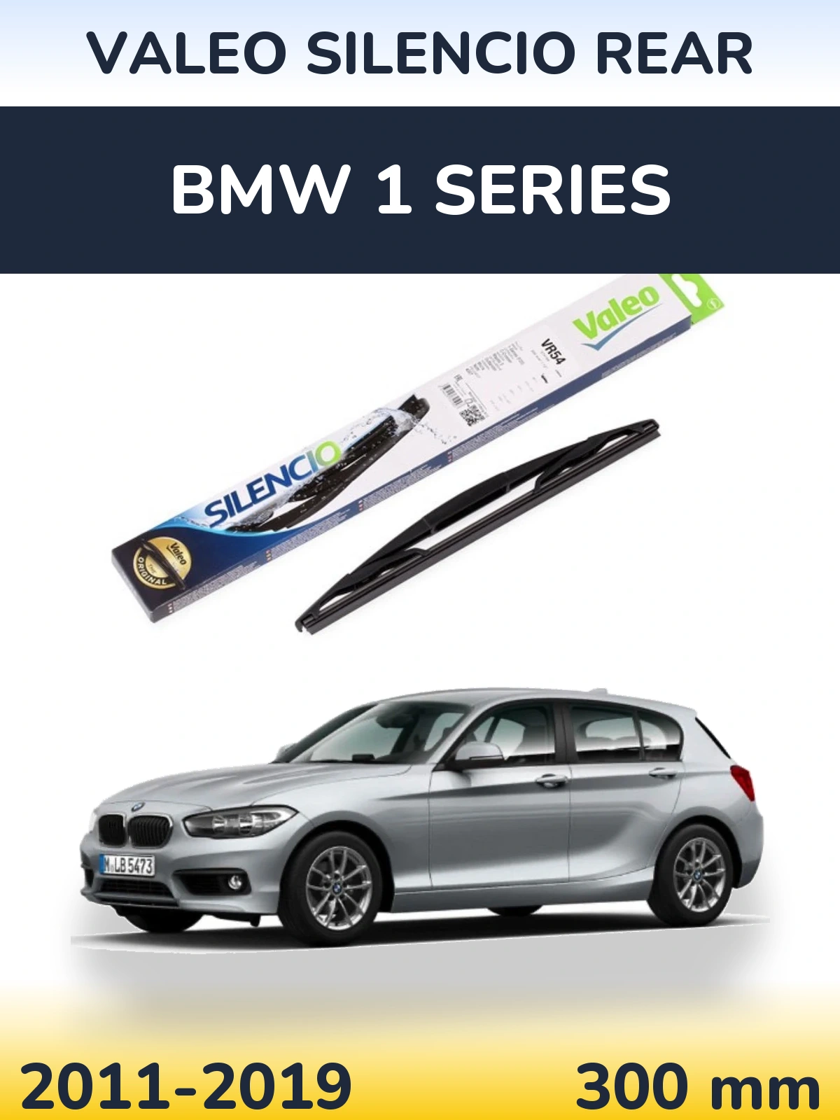 Rear wiper blade Valeo Silencio Rear 300 mm for BMW 1 Series 2011-2019