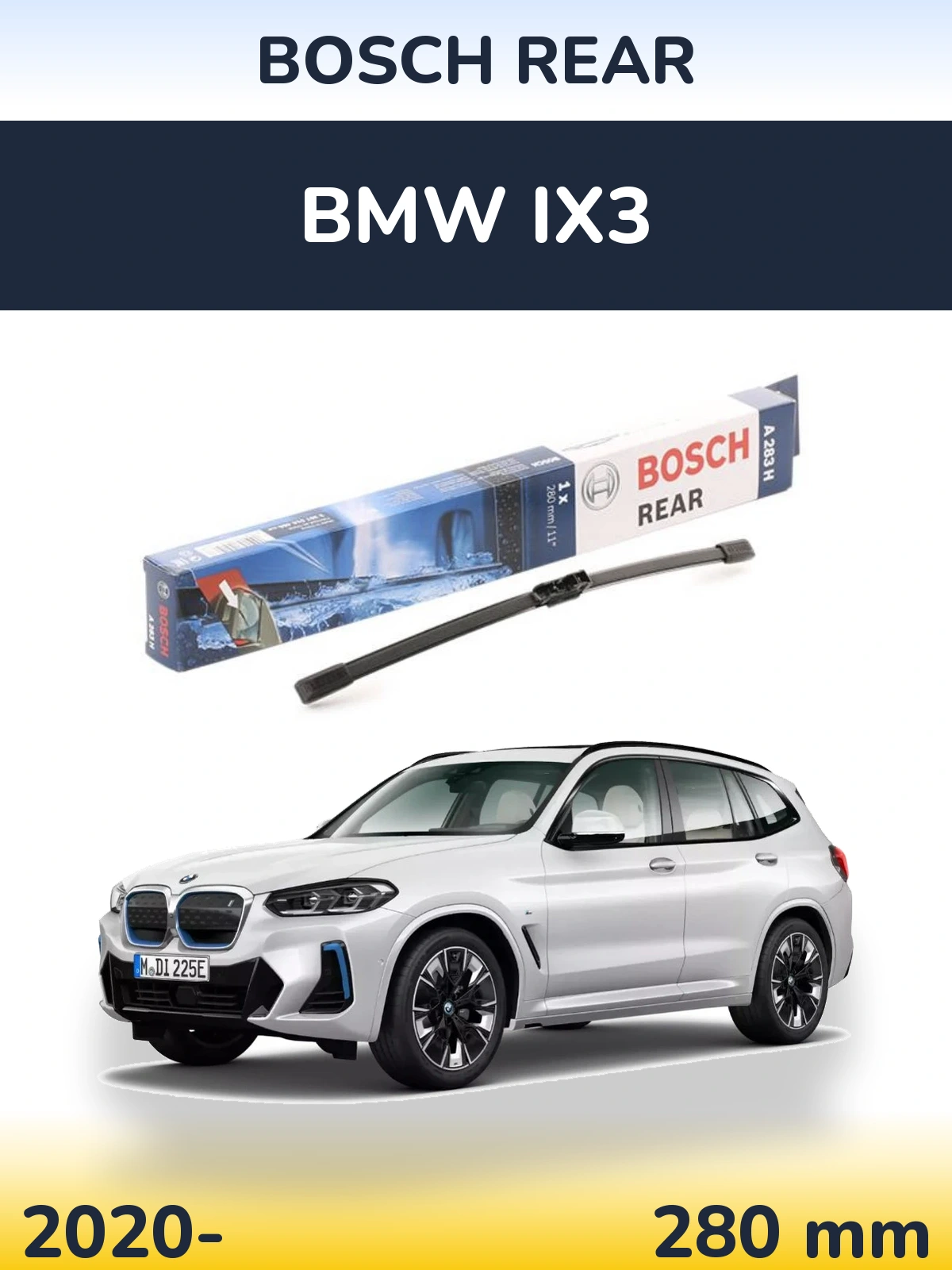 Rear wiper blade BOSCH Rear 280 mm for BMW iX3 2020-2026