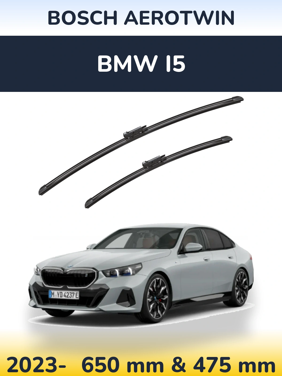 Комплект передніх щіток BOSCH AeroTwin 650 & 475 мм для BMW i5 2023-2026
