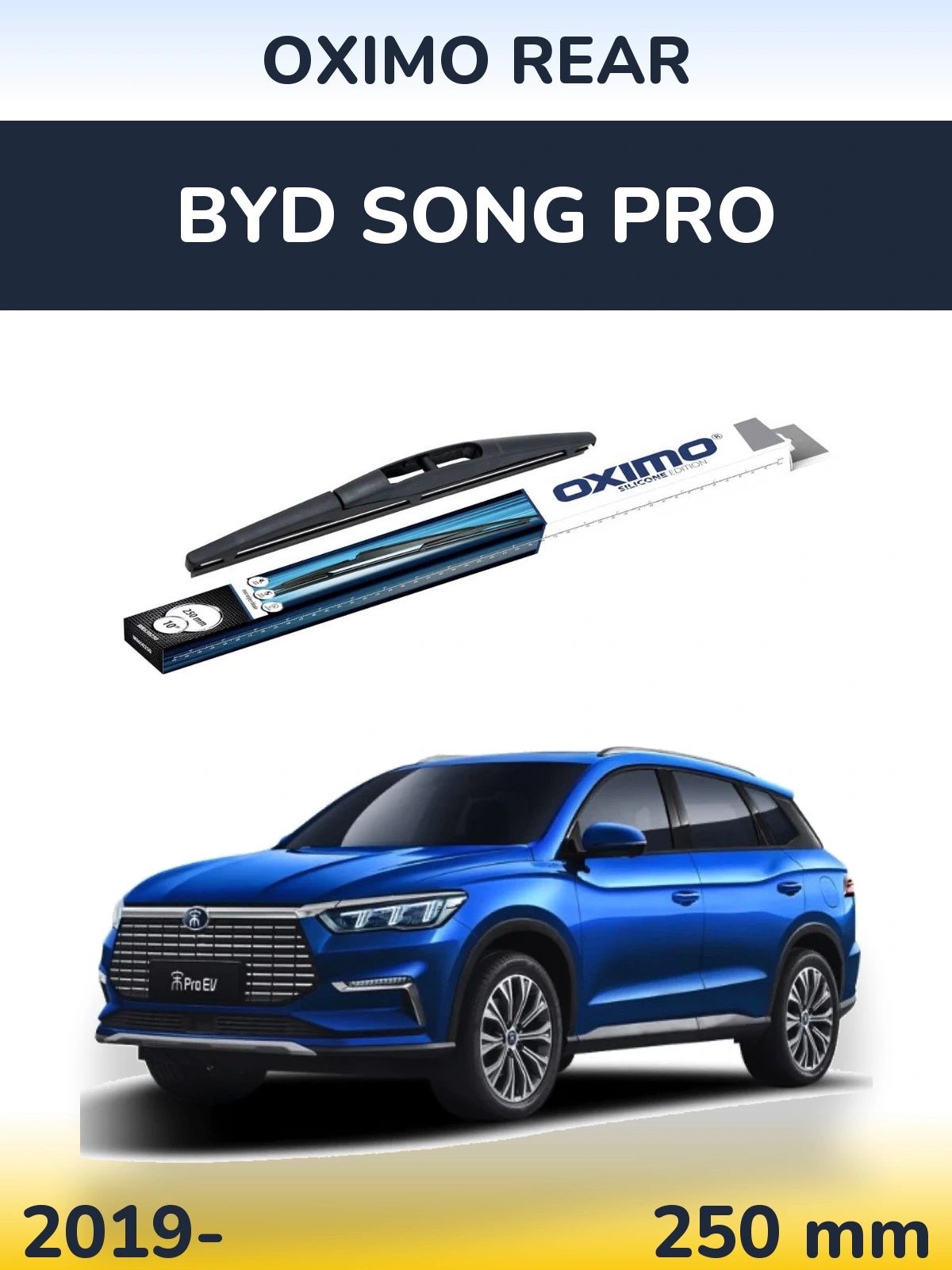 Rear wiper blade Oximo Rear 250 mm for BYD Song Pro 2019-2026