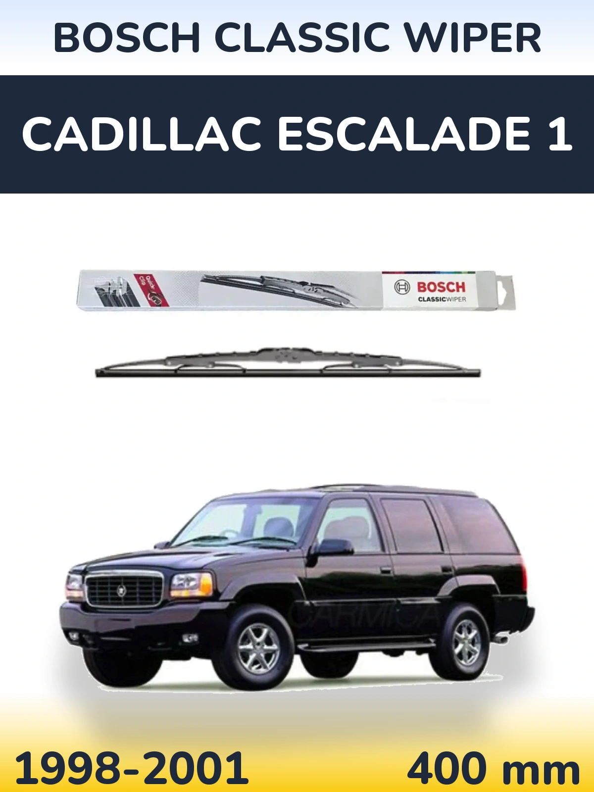 Rear wiper blade BOSCH Classic Wiper 400 mm for Cadillac Escalade 1 1998-2001