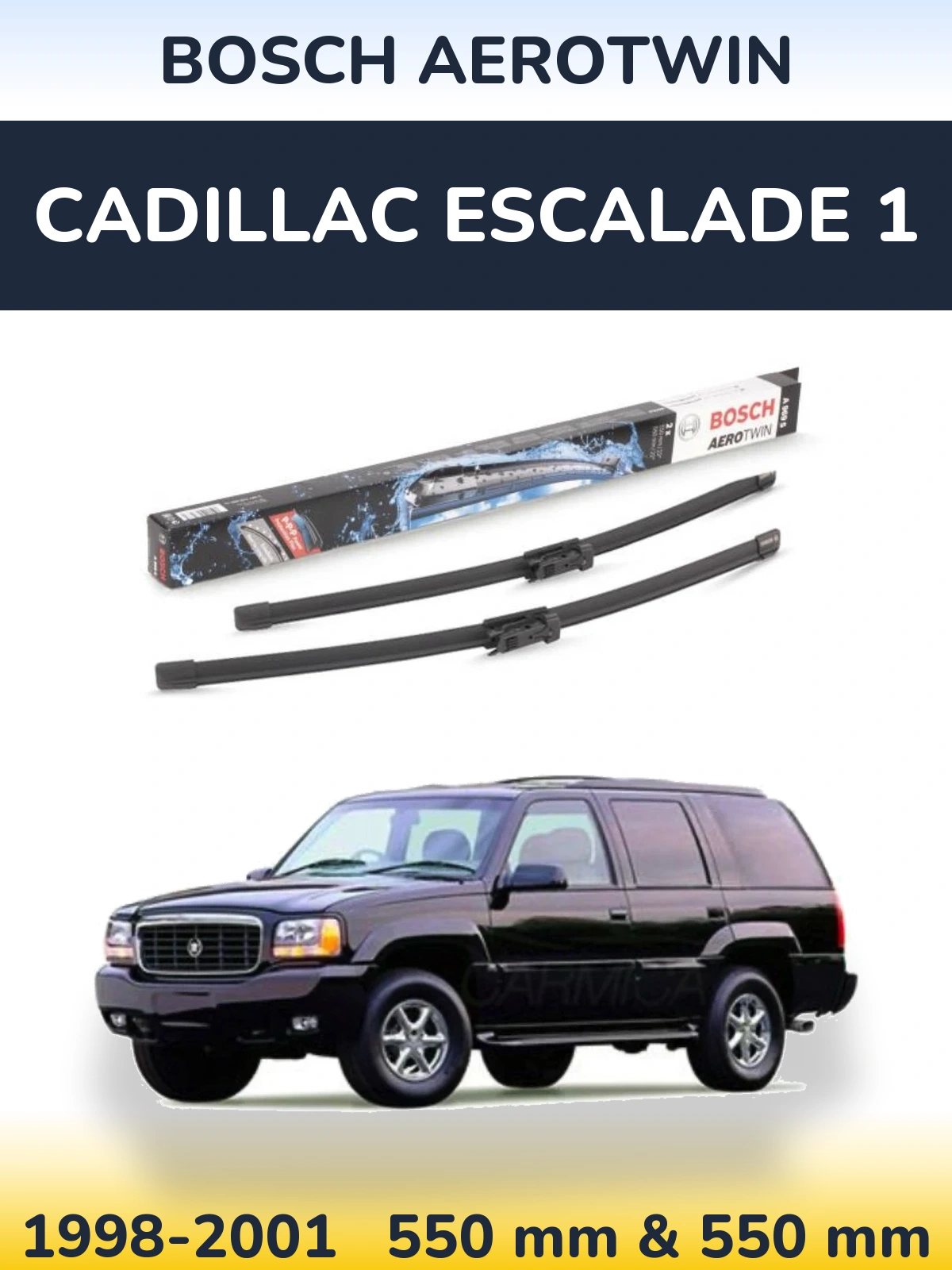 Комплект передних дворников BOSCH AeroTwin 550 & 550 мм для Cadillac Escalade 1 1998-2001