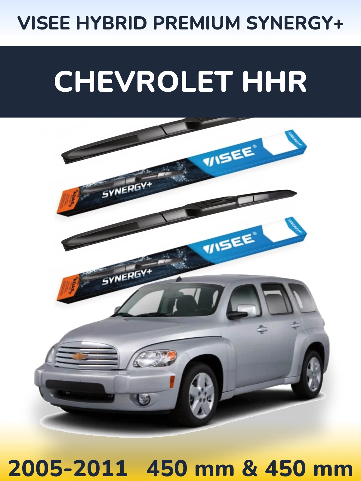 Комплект передних дворников VISEE HYBRID PREMIUM SYNERGY+ 450 & 450 мм для Chevrolet HHR 2005-2011