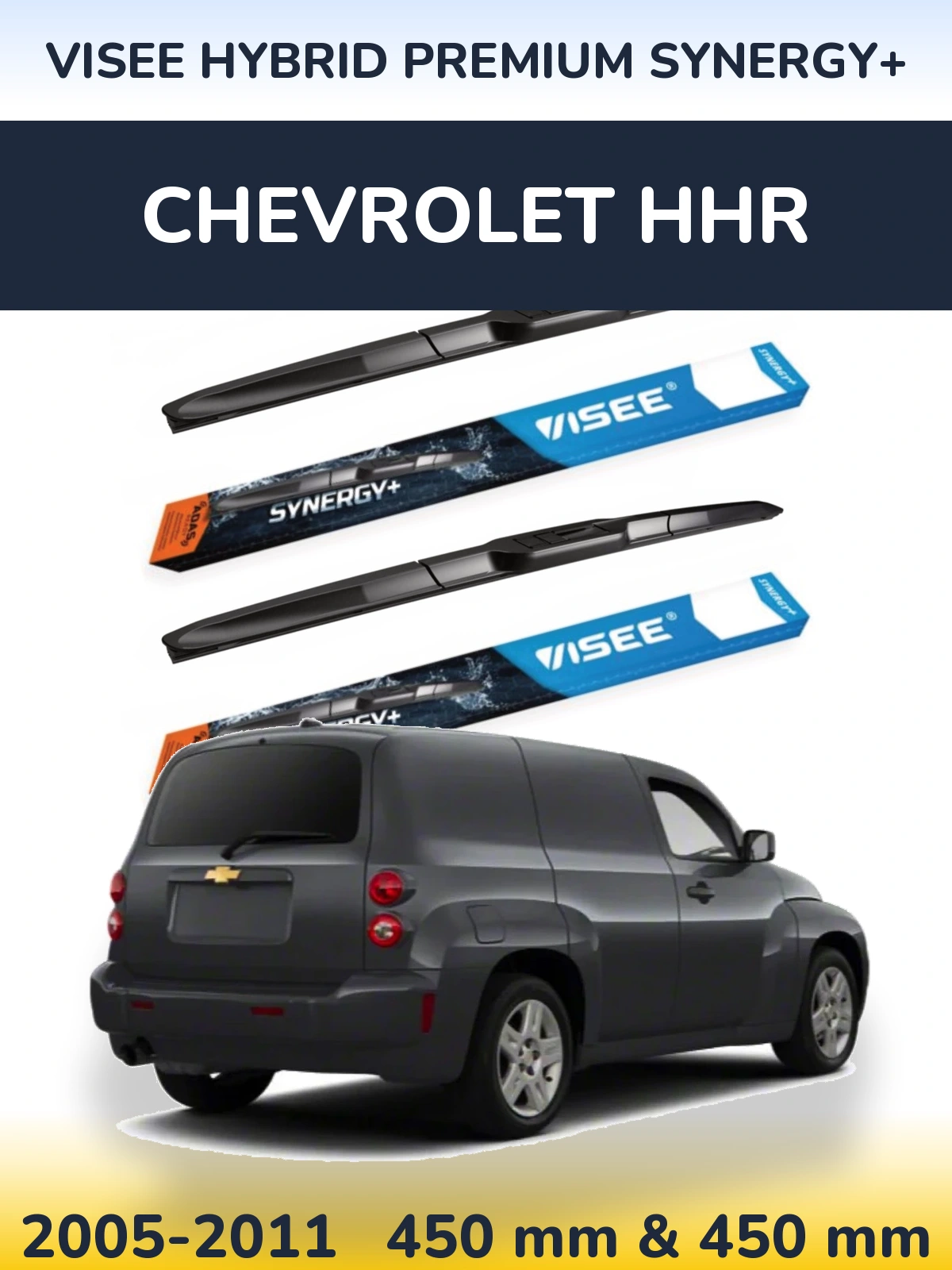 Комплект передних дворников VISEE HYBRID PREMIUM SYNERGY+ 450 & 450 мм для Chevrolet HHR 2005-2011