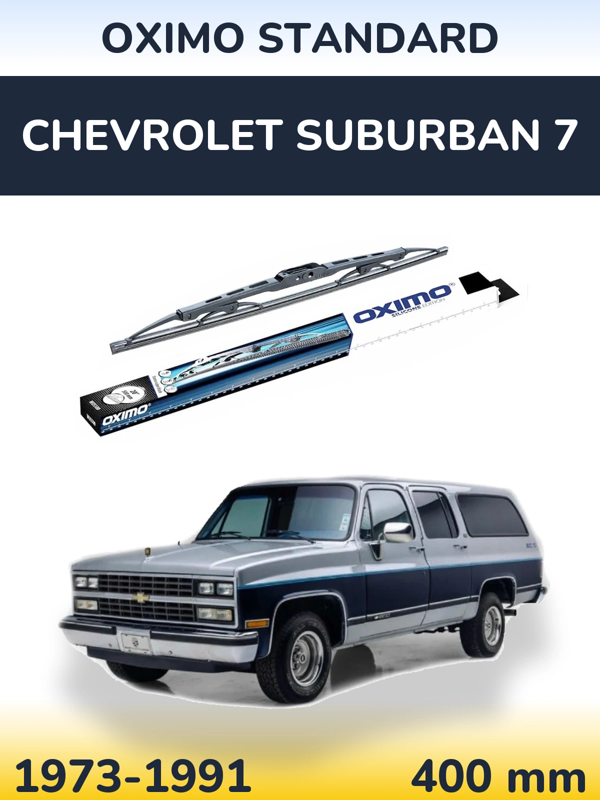 Rear wiper blade Oximo Standard 400 mm for Chevrolet Suburban 7 1973-1991