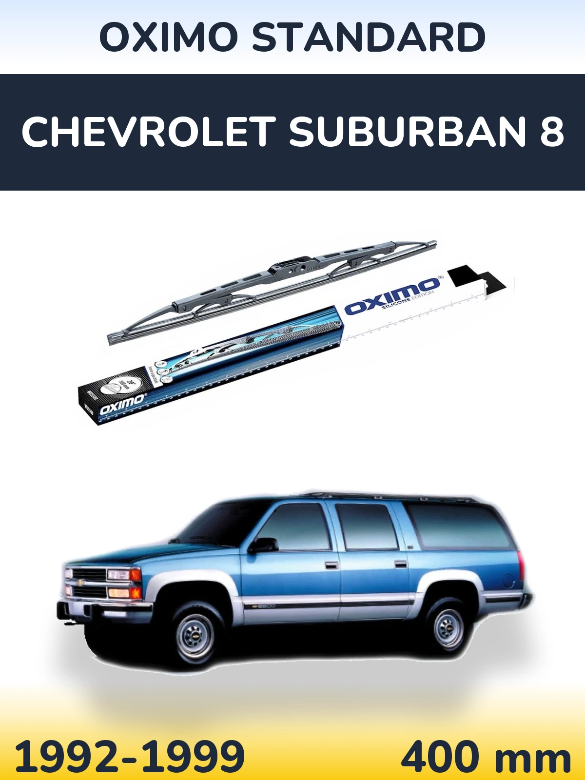 Rear wiper blade Oximo Standard 400 mm for Chevrolet Suburban 8 1992-1999