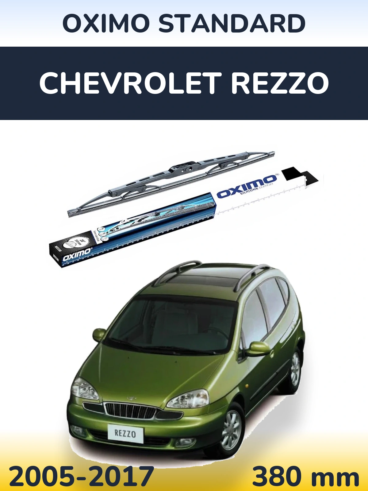 Rear wiper blade Oximo Standard 375 mm for Chevrolet Rezzo 2005-2017