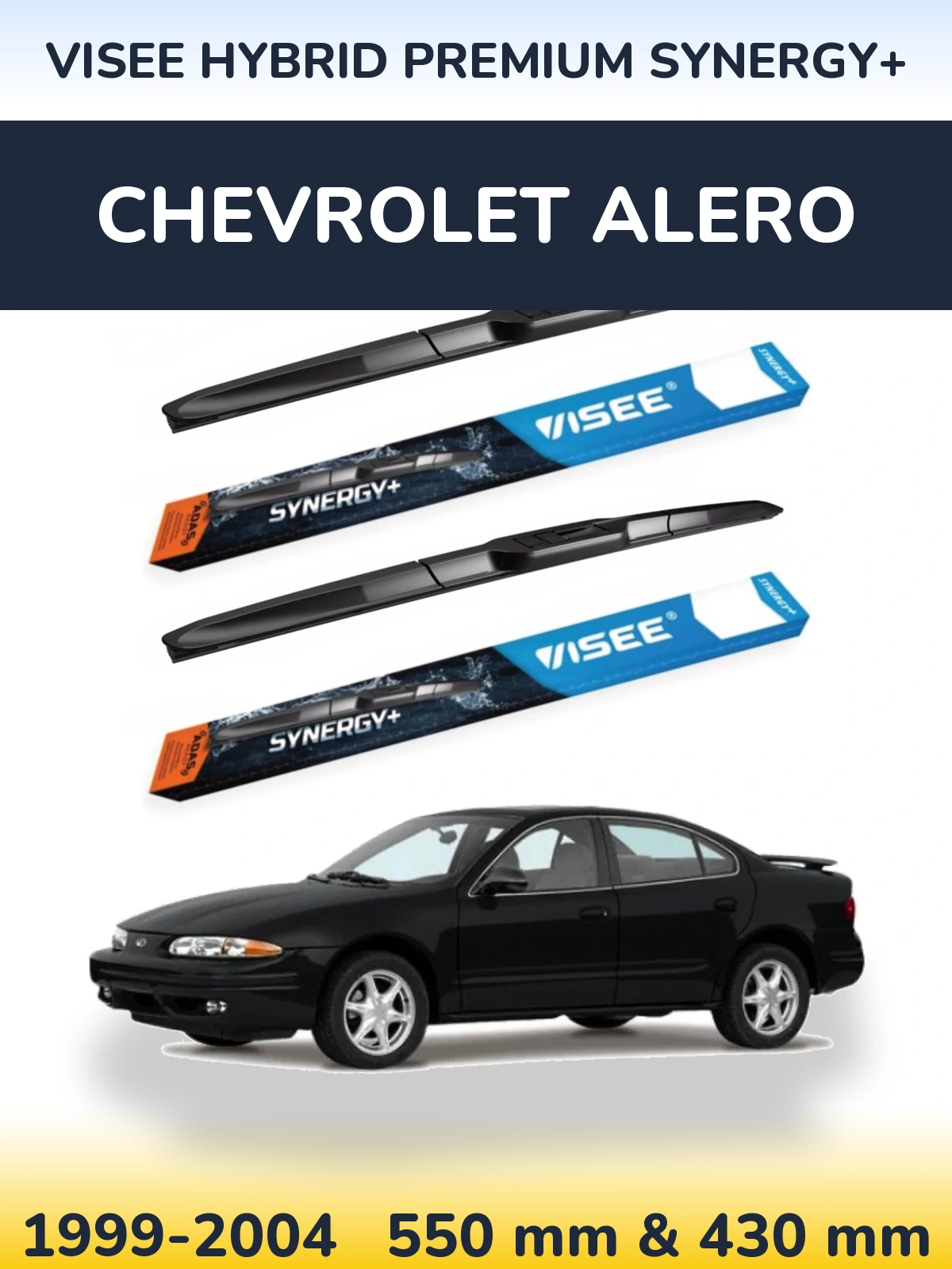 Комплект передних дворников VISEE HYBRID PREMIUM SYNERGY+ 550 & 430 мм для Chevrolet Alero 1999-2004