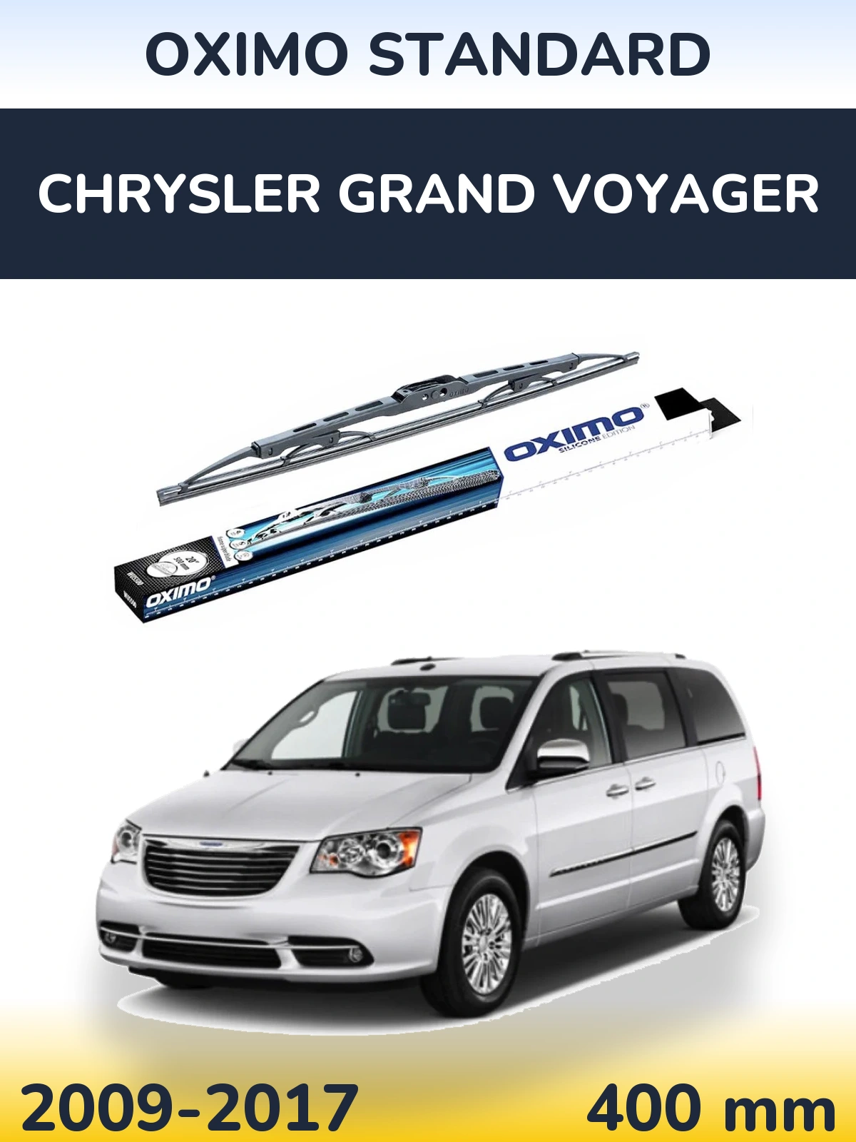 Rear wiper blade Oximo Standard 400 mm for Chrysler Grand Voyager 2009-2017