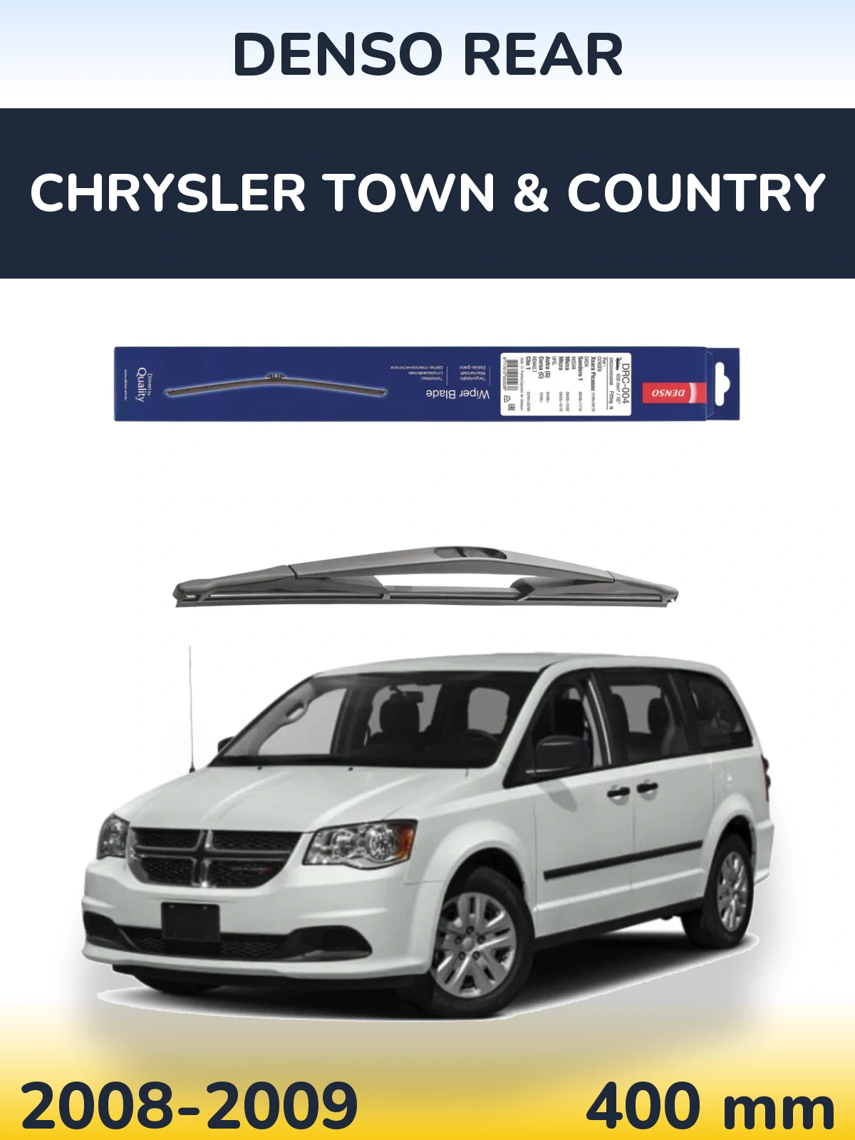 Rear wiper blade Denso Rear 400 mm for Chrysler Town & Country 2008-2009