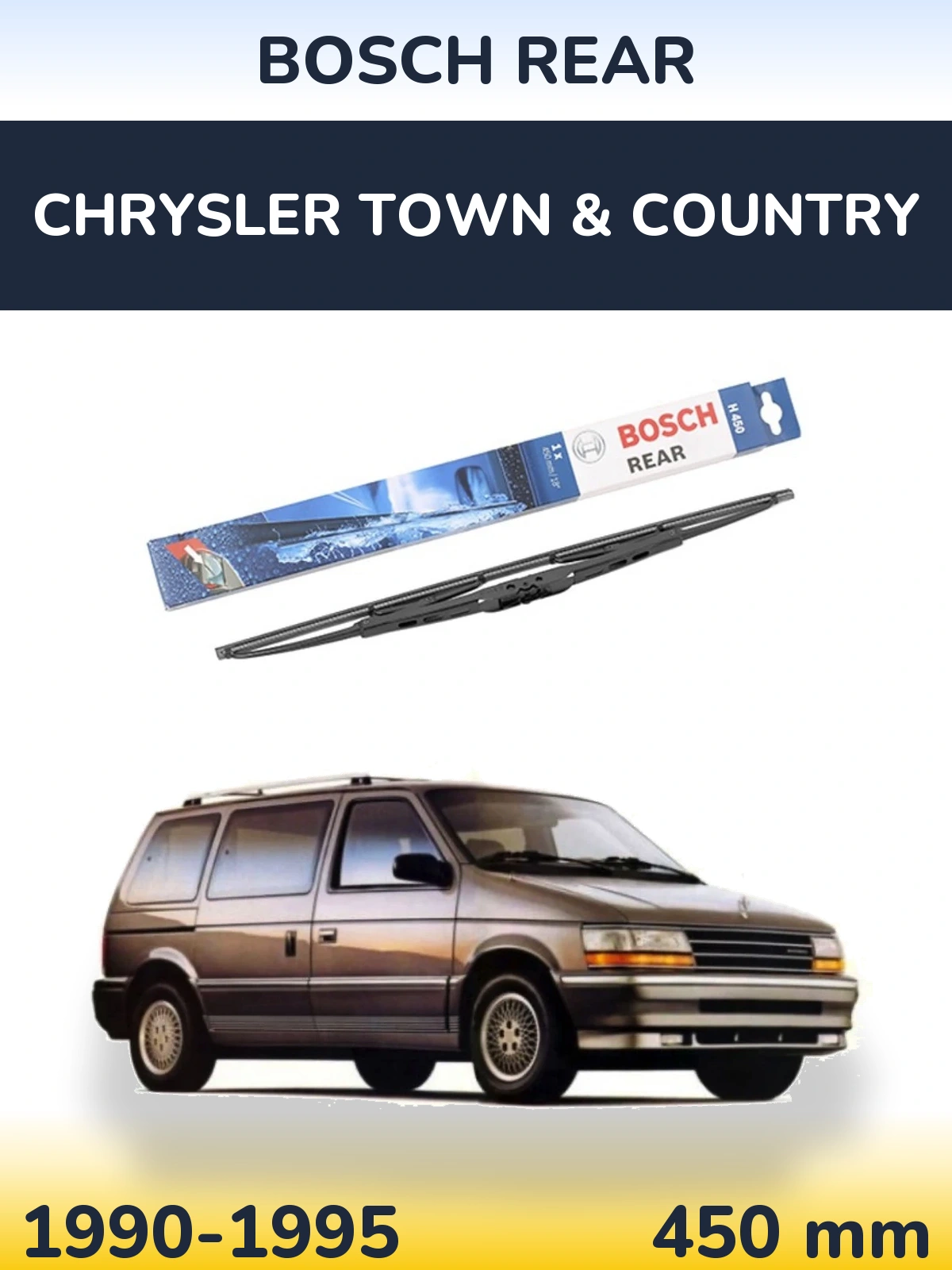 Задня щітка BOSCH Rear 450 мм для Chrysler Town & Country 1990-1995