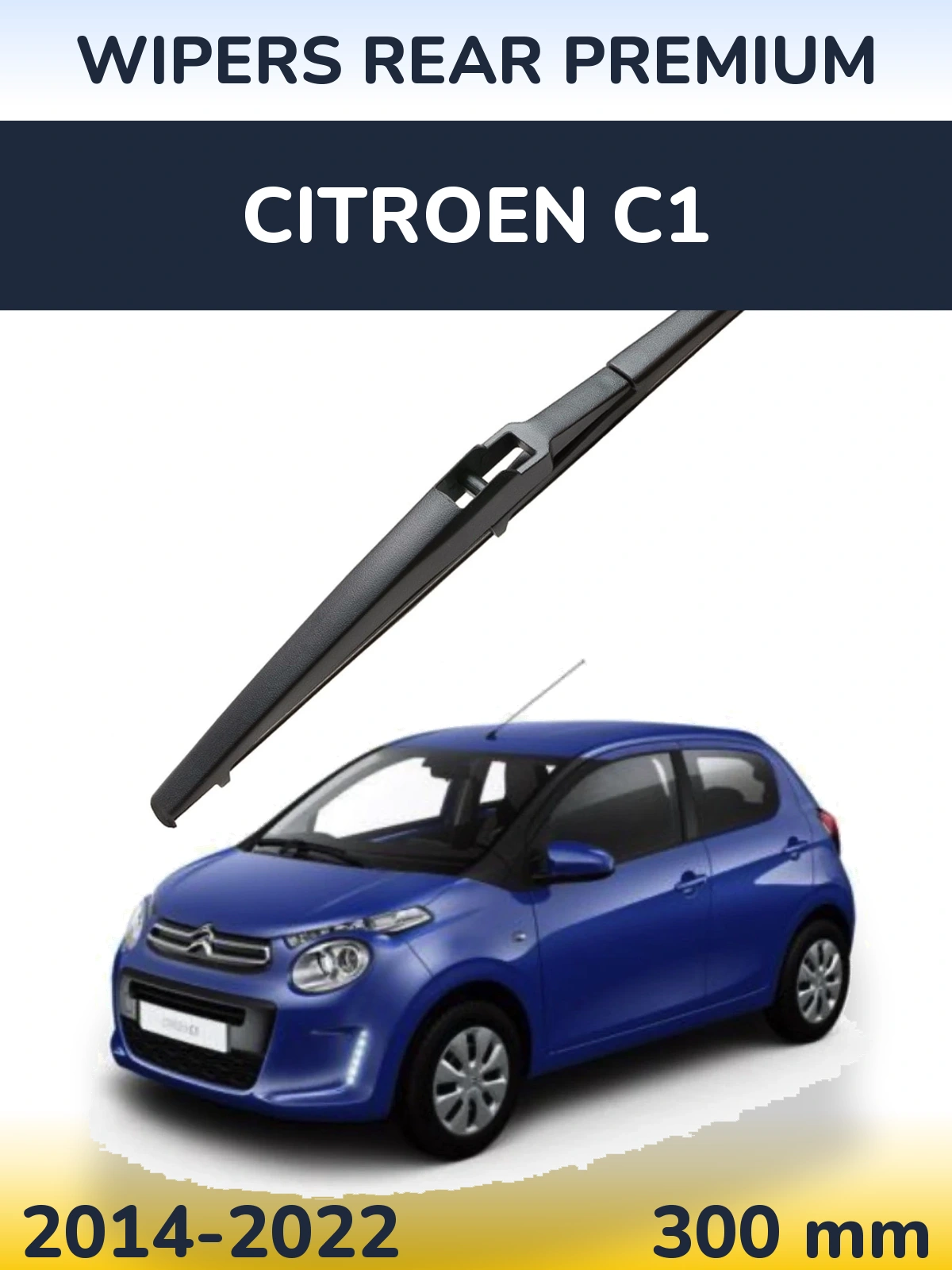 Rear wiper blade WIPERS REAR PREMIUM 300 mm for Citroen C1 2014-2022