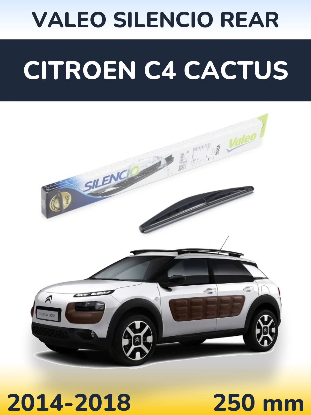 Задня щітка Valeo Silencio Rear 240 мм для Citroen C4 Cactus 2014-2018