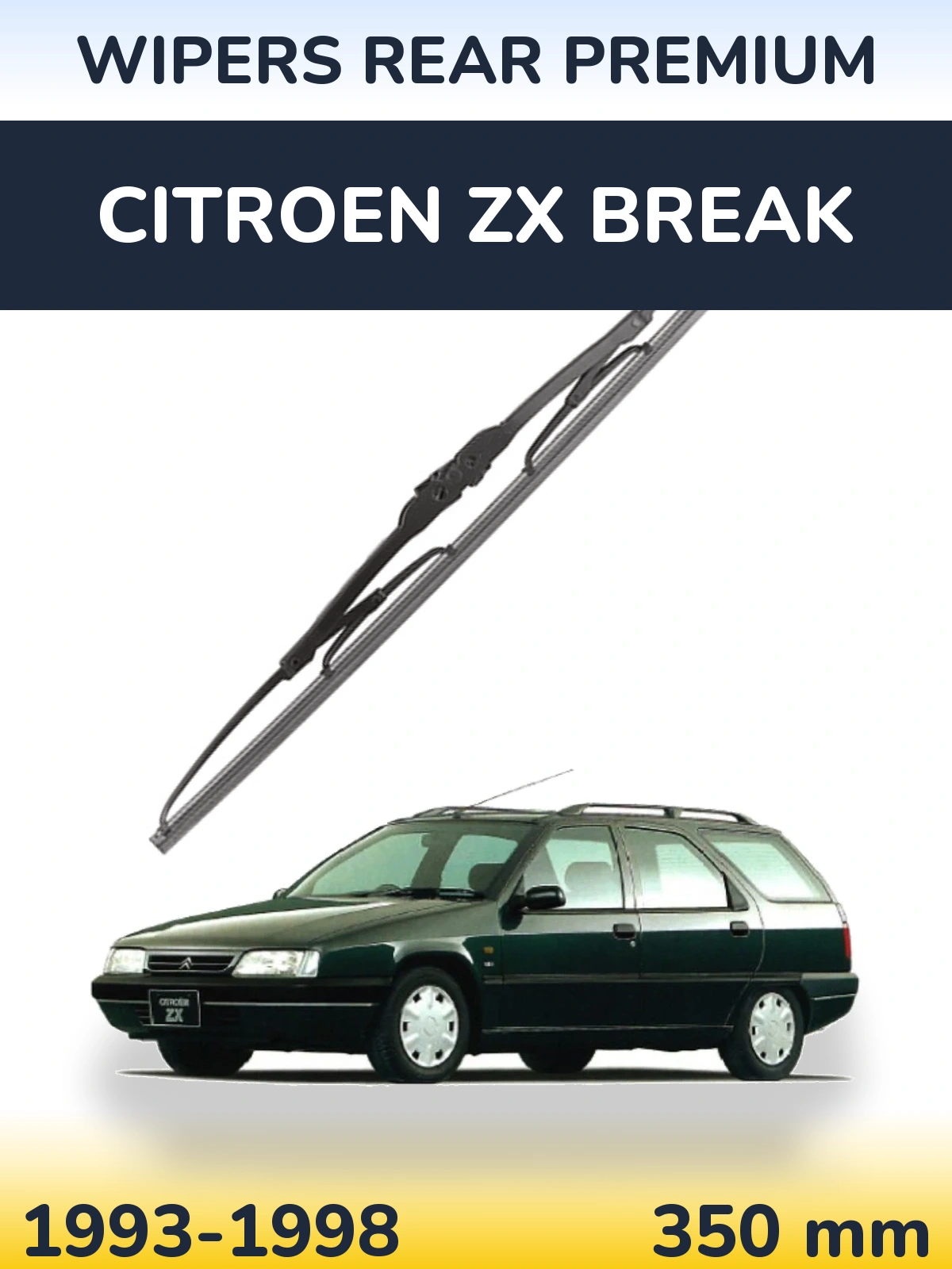 Rear wiper blade WIPERS REAR PREMIUM 350 mm for Citroen ZX Break 1993-1998