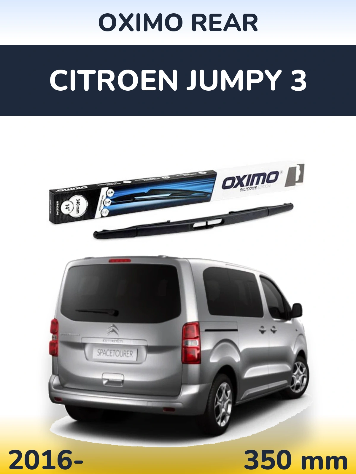 Rear wiper blade Oximo Rear 350 mm for Citroen Jumpy 3 2016-2026