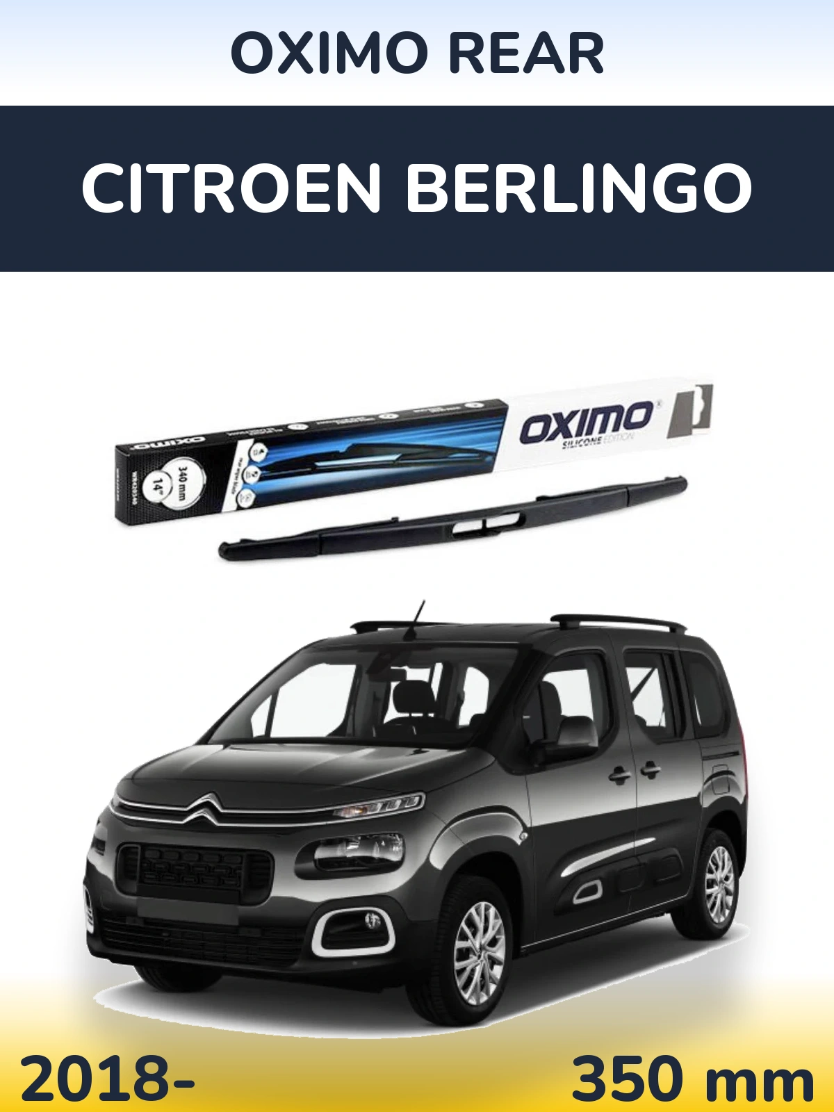 Rear wiper blade Oximo Rear 350 mm for Citroen Berlingo 2018-2026