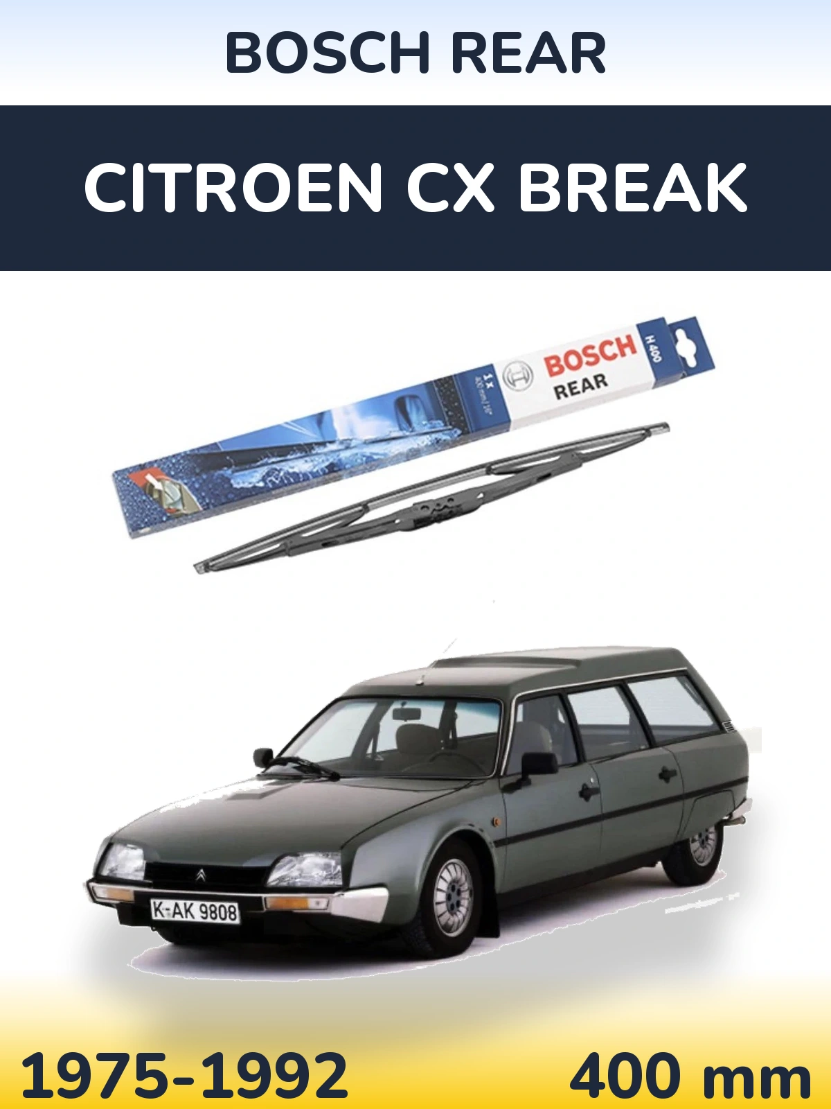 Задний дворник BOSCH Rear 400 мм для Citroen CX Break 1975-1992