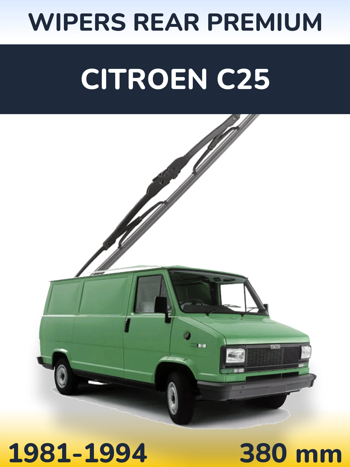 Задний дворник WIPERS REAR PREMIUM 380 мм для Citroen C25 1981-1994