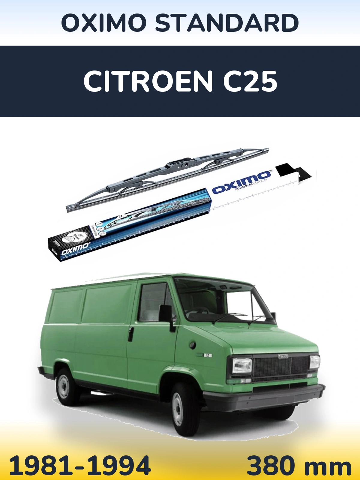 Rear wiper blade Oximo Standard 375 mm for Citroen C25 1981-1994