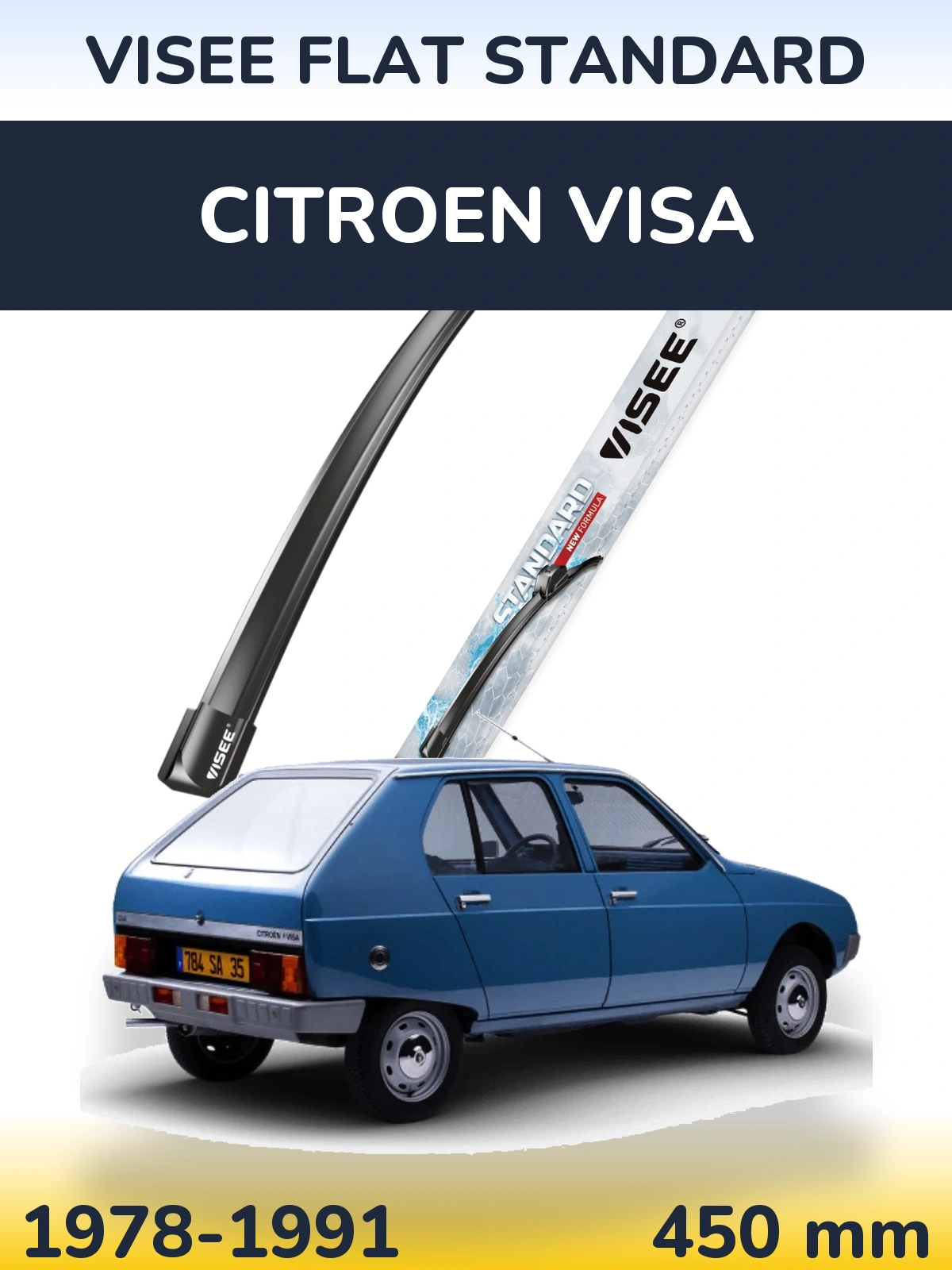 Передний дворник VISEE FLAT STANDARD 450 мм для Citroen Visa 1978-1991