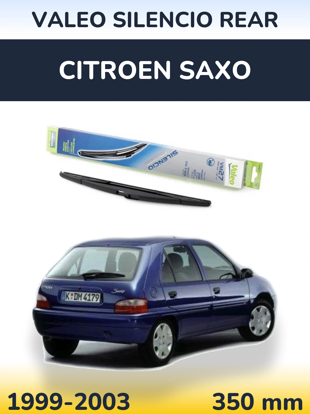 Задня щітка Valeo Silencio Rear 350 мм для Citroen Saxo 1999-2003